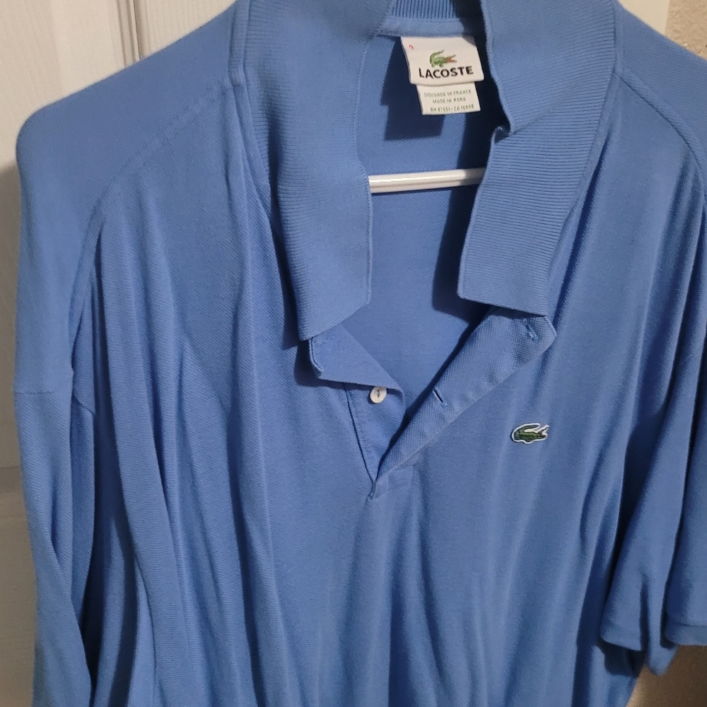 Lacoste blue polo size 9